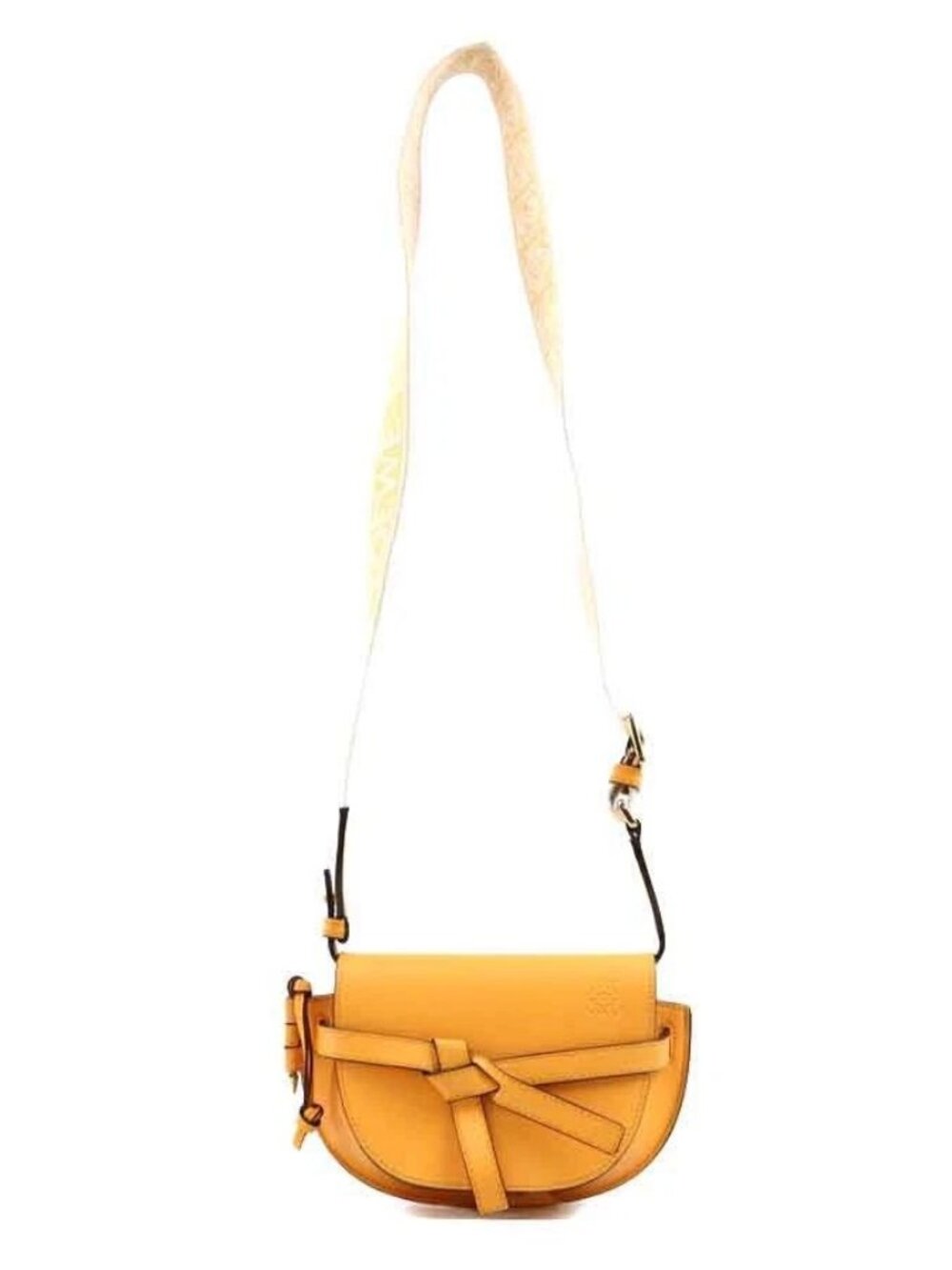 LOEWE Gate Dual Mini Shoulder Bag Orange Leather -